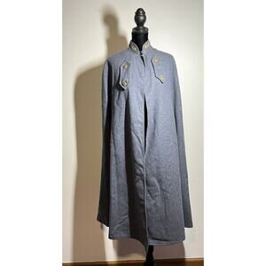 VINTAGE Snowhite Garment Sales Corp. Blue/Red Lined Heavy Wool Cape 1 Size Nurse